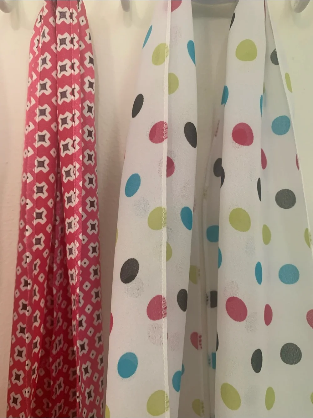 Vintage Colorful Polka Dot and Ribbon Sash Set (5) Pieces